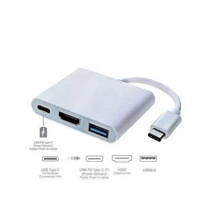 Adaptateur Usb-c Vers Hdmi Et Usb 3.0 4k Pour Macbook