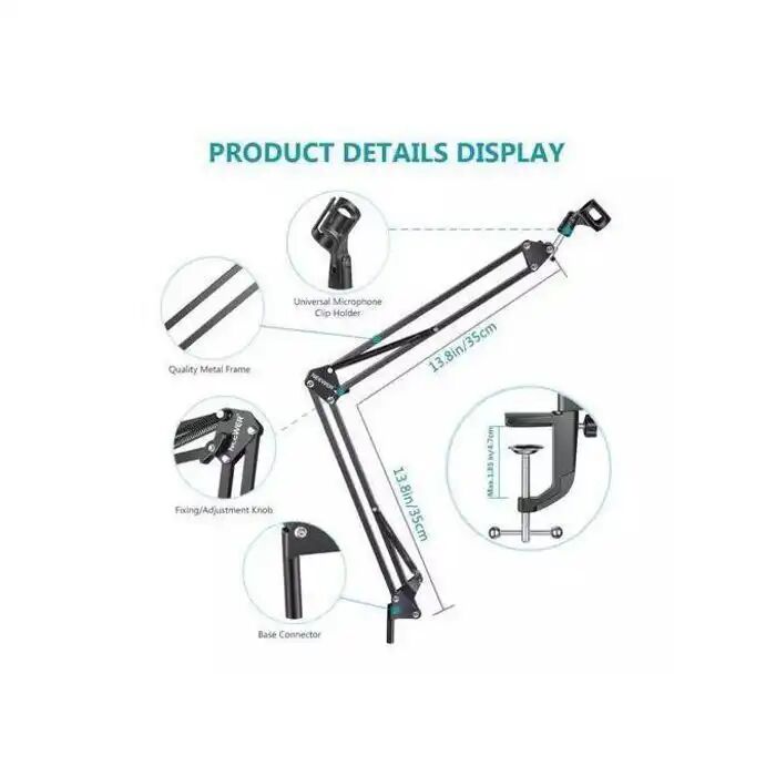 Support De Microphone Réglable Bras Flexible Stand thumbnail 4
