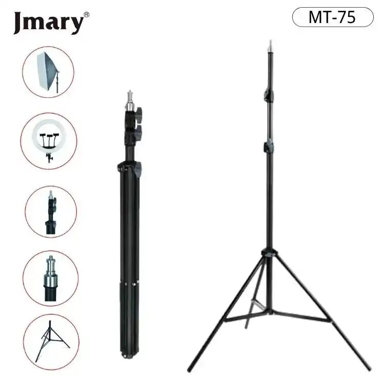 Trépied Aluminium Pliable 2,1 M Support Photo Et Ring Light 1/4