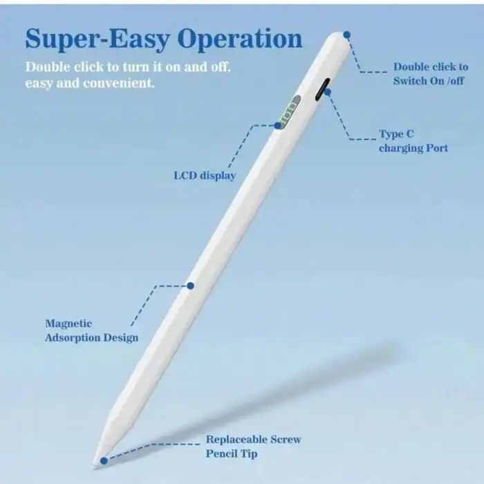 Stylet Tactile Rechargeable Pour Ipad Et Smartphone Capacitif Universel Android/iphone