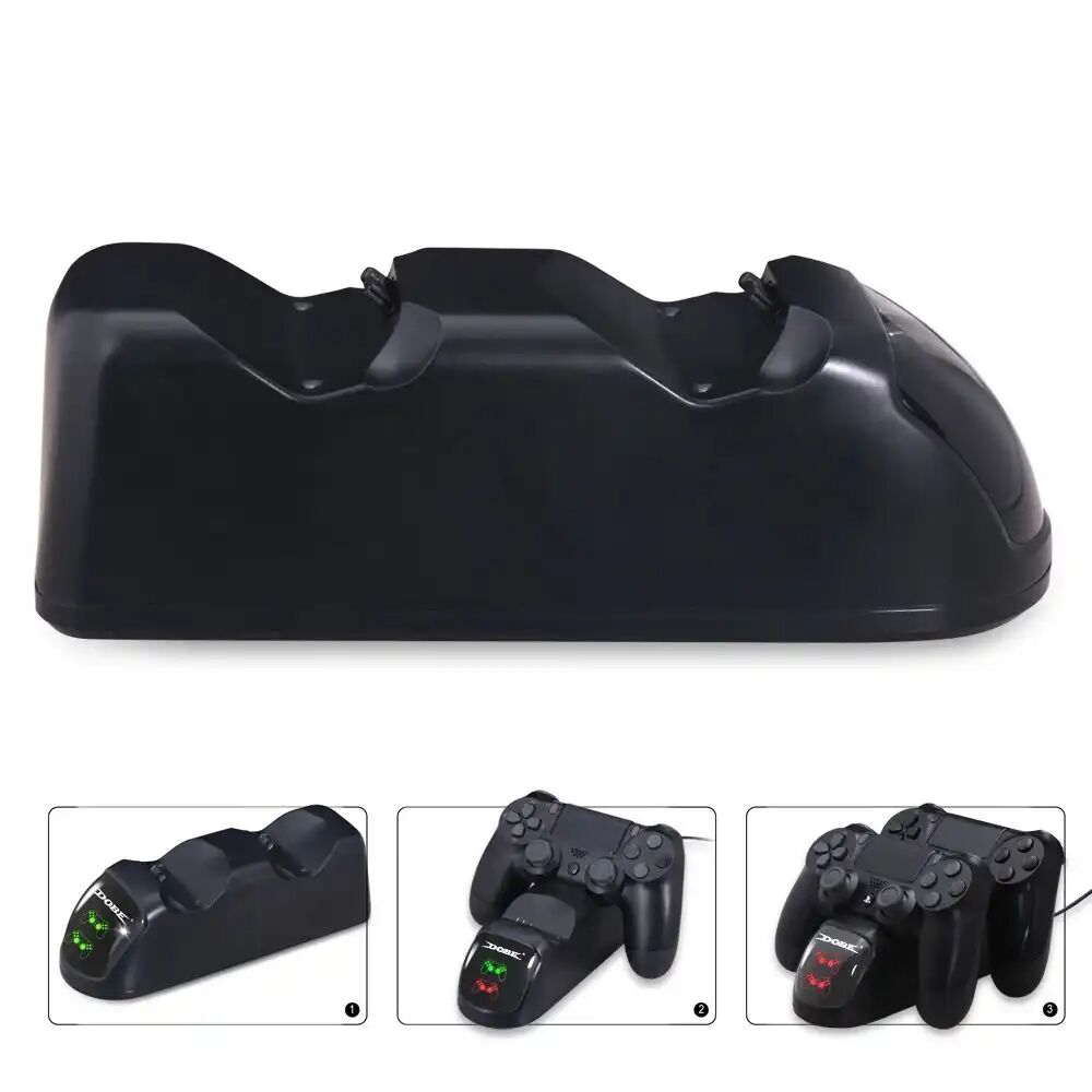 Station De Charge Pour Manette Ps4 Slim/pro Chargeur Double Accessoires Ps4