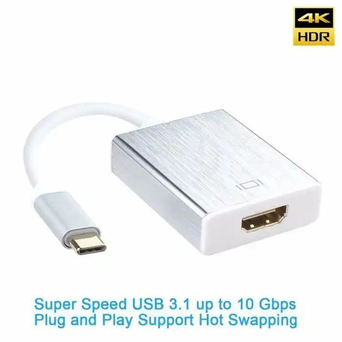 Adaptateur Usb-c Vers Hdmi 3.1 Haute Vitesse Femelle Pour Écran Et Vidéo thumbnail 1