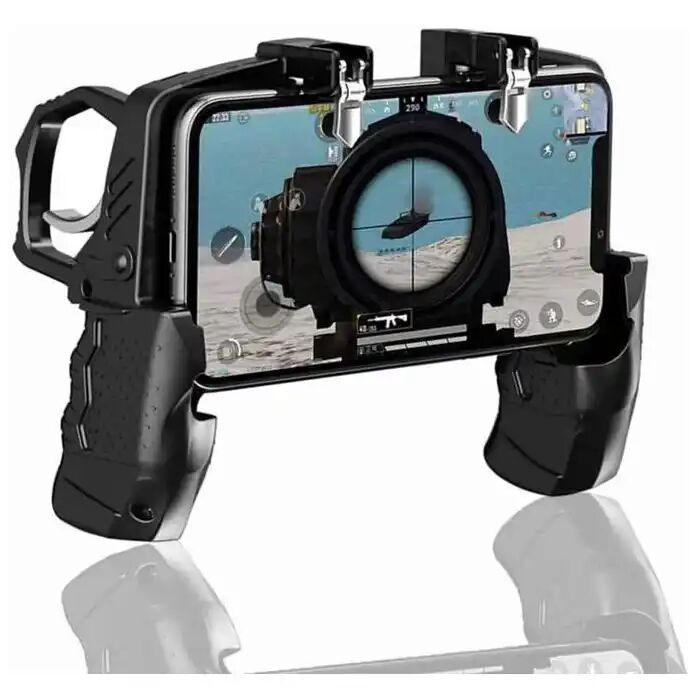 Contrôleur De Jeu Mobile K21 Pour Pubg, Déclencheur De Visée, Bouton De Feu L1 R1, Joystick Sensible Au Tireur, Manette De Jeu thumbnail 1