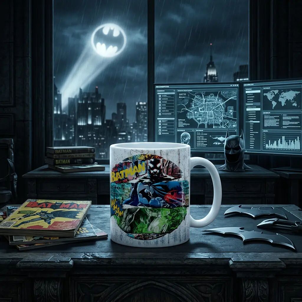 Mug Dc Comics Batman Graffiti Circle