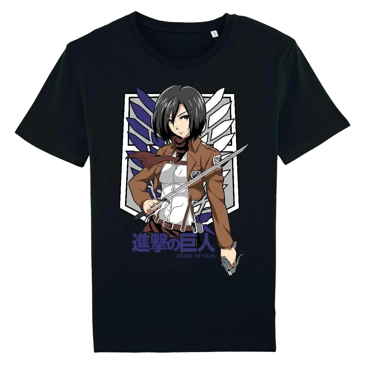 T-shirt Lattaque Des Titans Mikasa