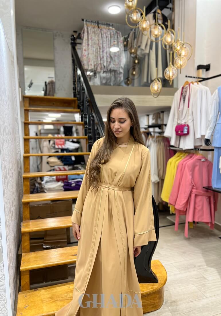 Abaya Kimono Avec Sfifa Traditionnelle thumbnail 3