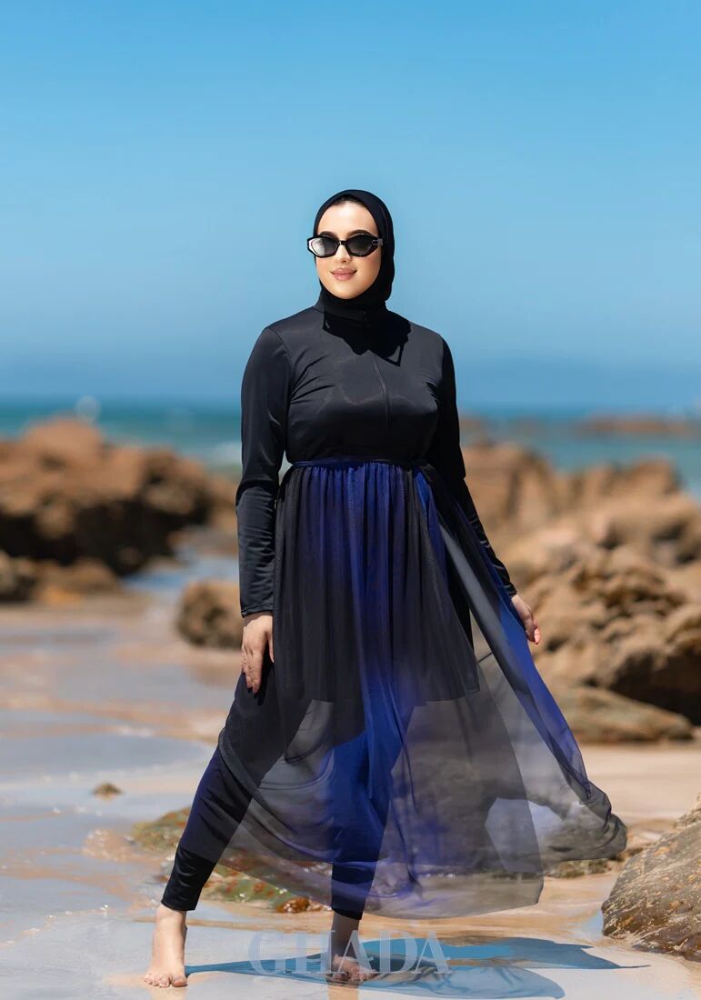 Burkini En 5 Pièces Avec Cache Maillot thumbnail 3