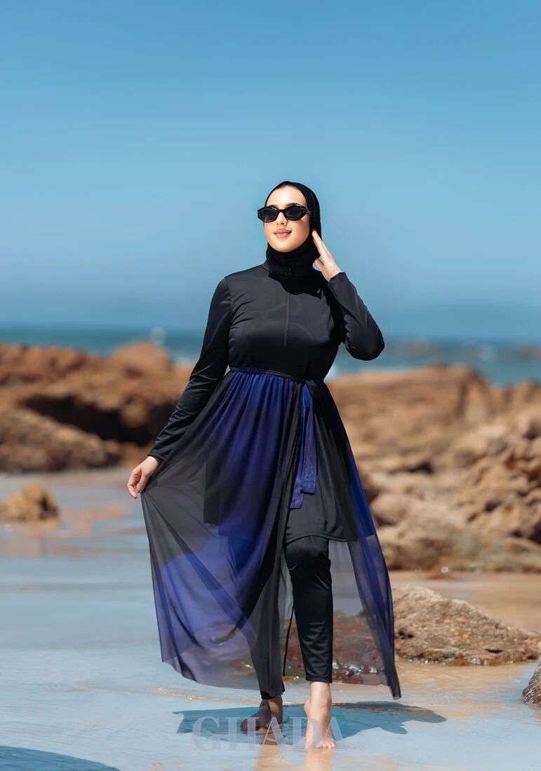 Burkini En 5 Pièces Avec Cache Maillot thumbnail 4
