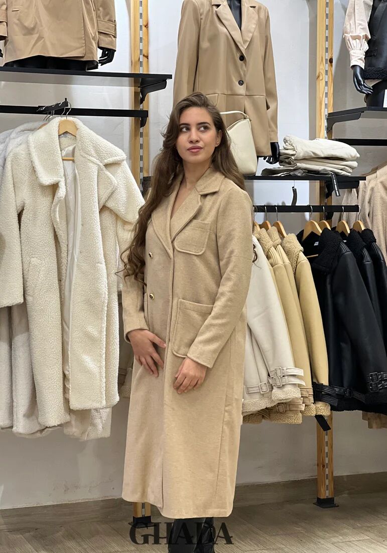 Manteau Long Avec Double Boutonnage