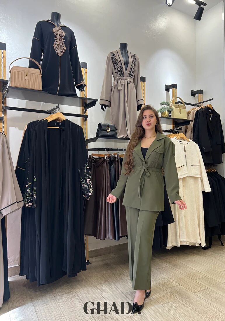 Ensemble En Vert Kaki - Veste Et Pantalon thumbnail 4