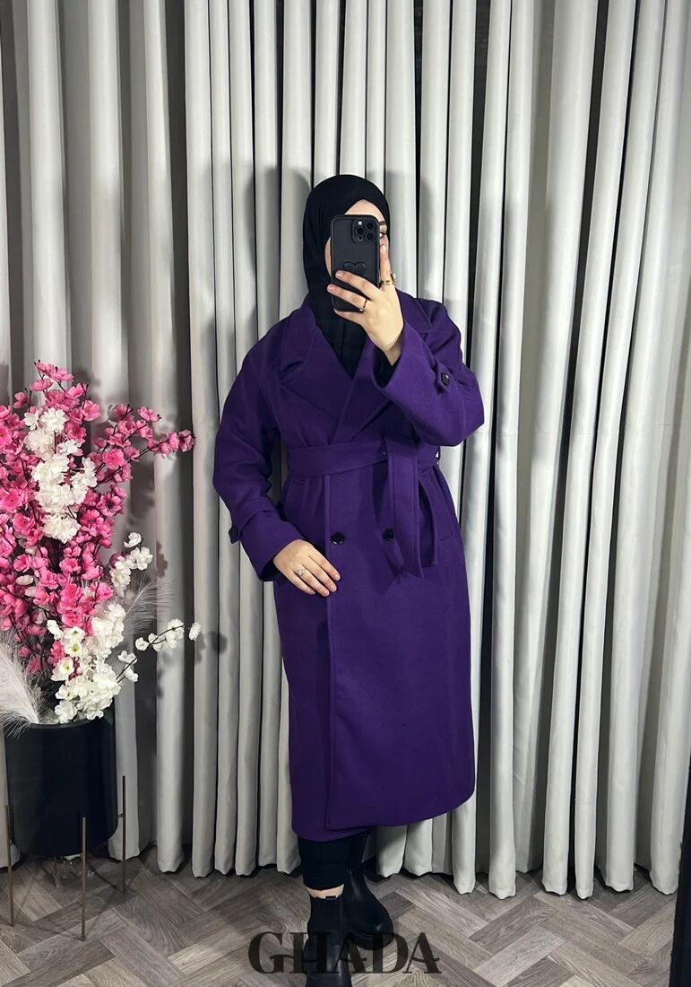 Manteau Long En Mauve
