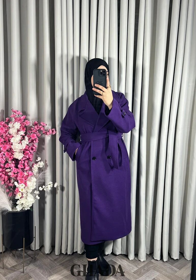 Manteau Long En Mauve
