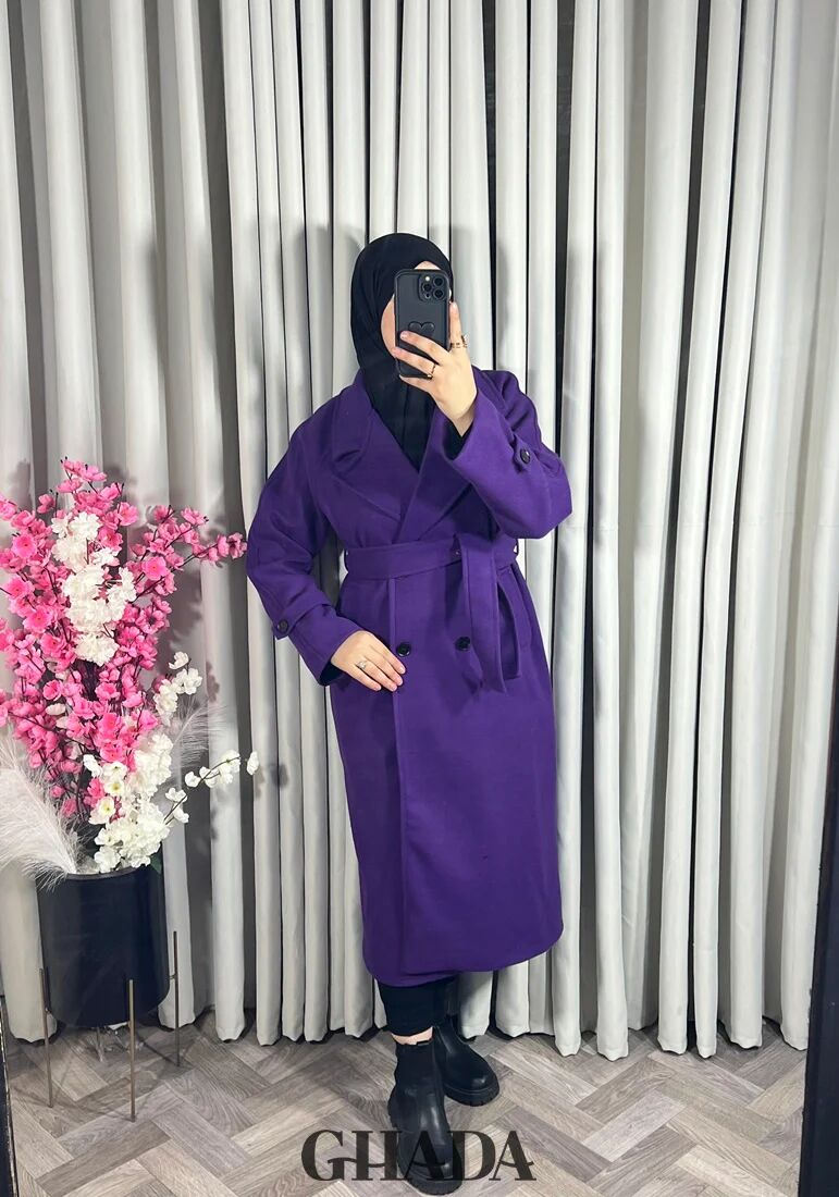 Manteau Long En Mauve thumbnail 3