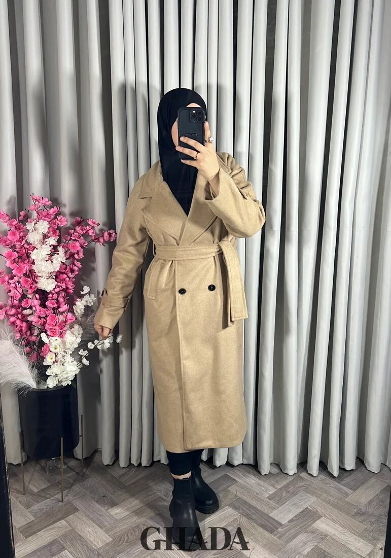 Manteau Long En Beige Foncé