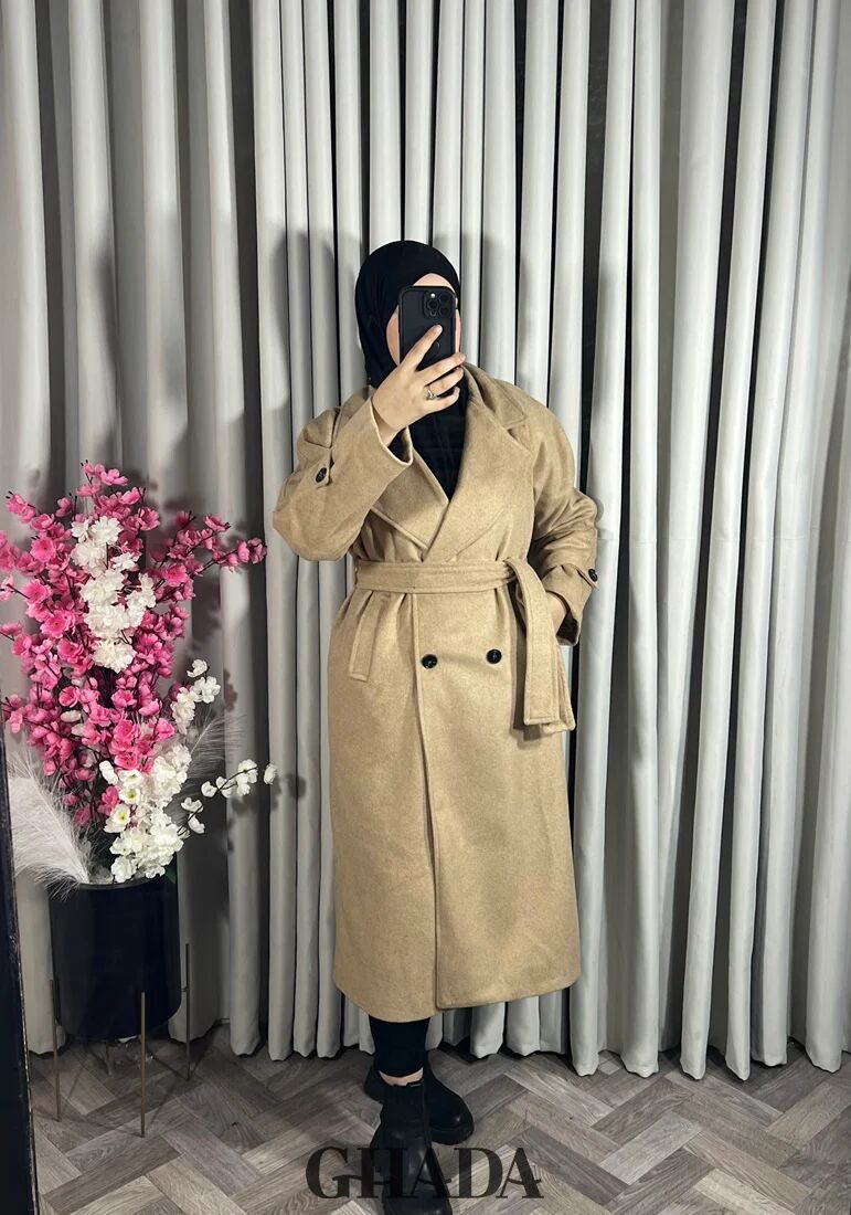 Manteau Long En Beige Foncé