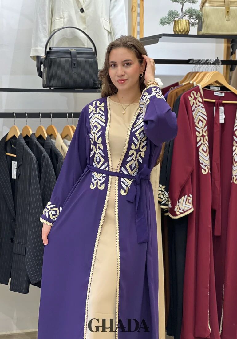 Abaya Kimono Avec Broderie thumbnail 4