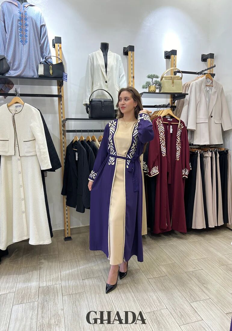 Abaya Kimono Avec Broderie
