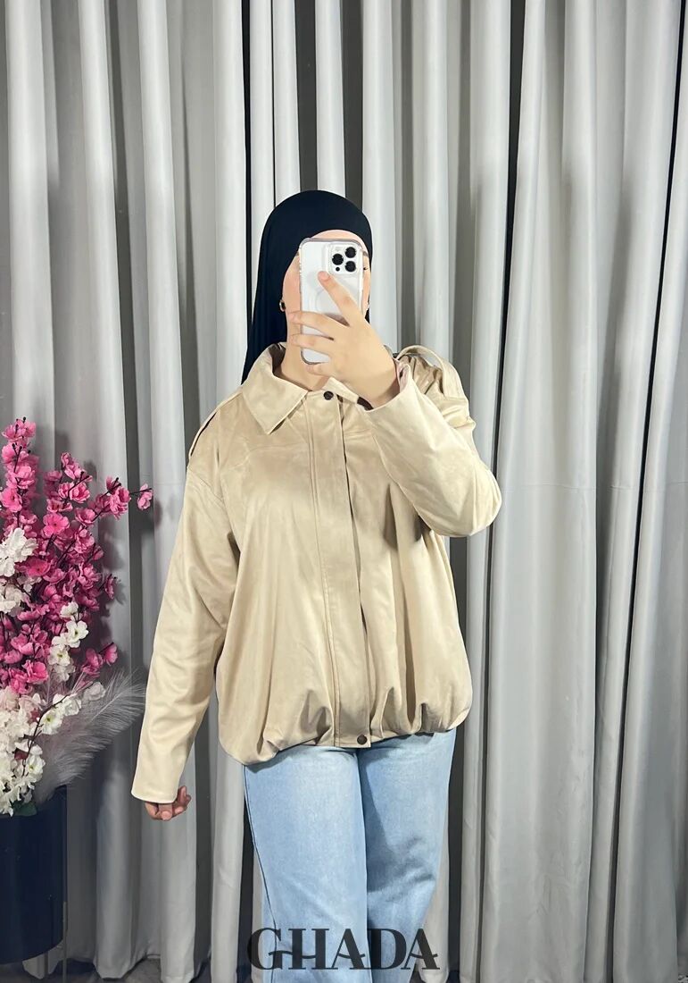 Bomber Suède En Beige thumbnail 2