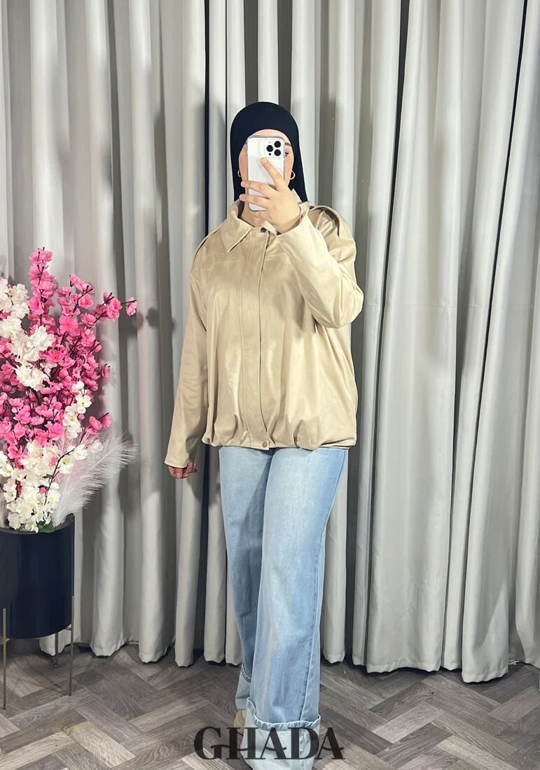 Bomber Suède En Beige