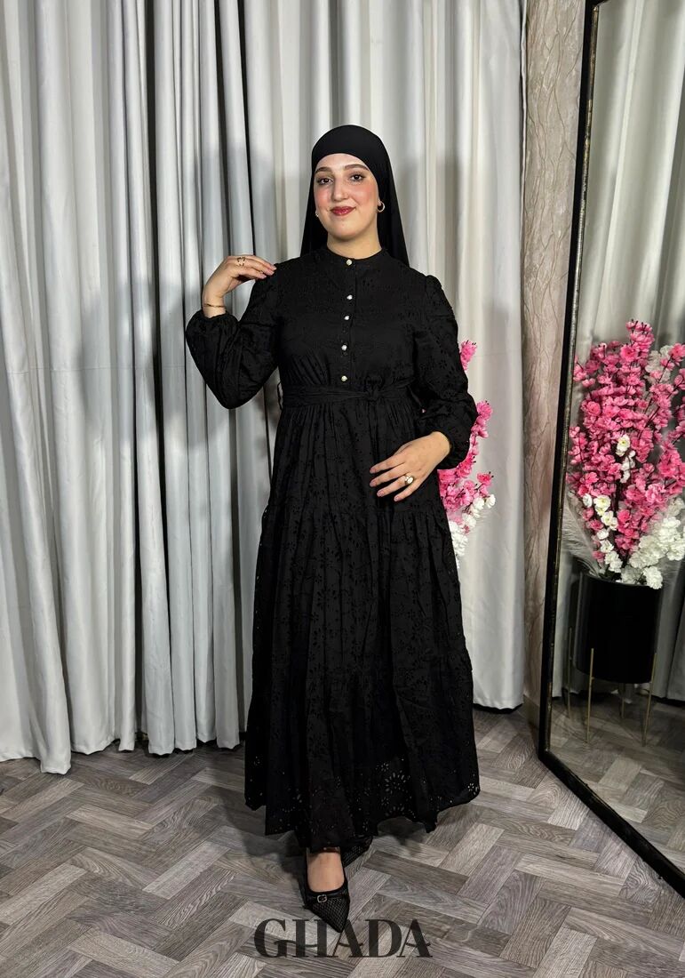 Robe Brodée En Noir thumbnail 2