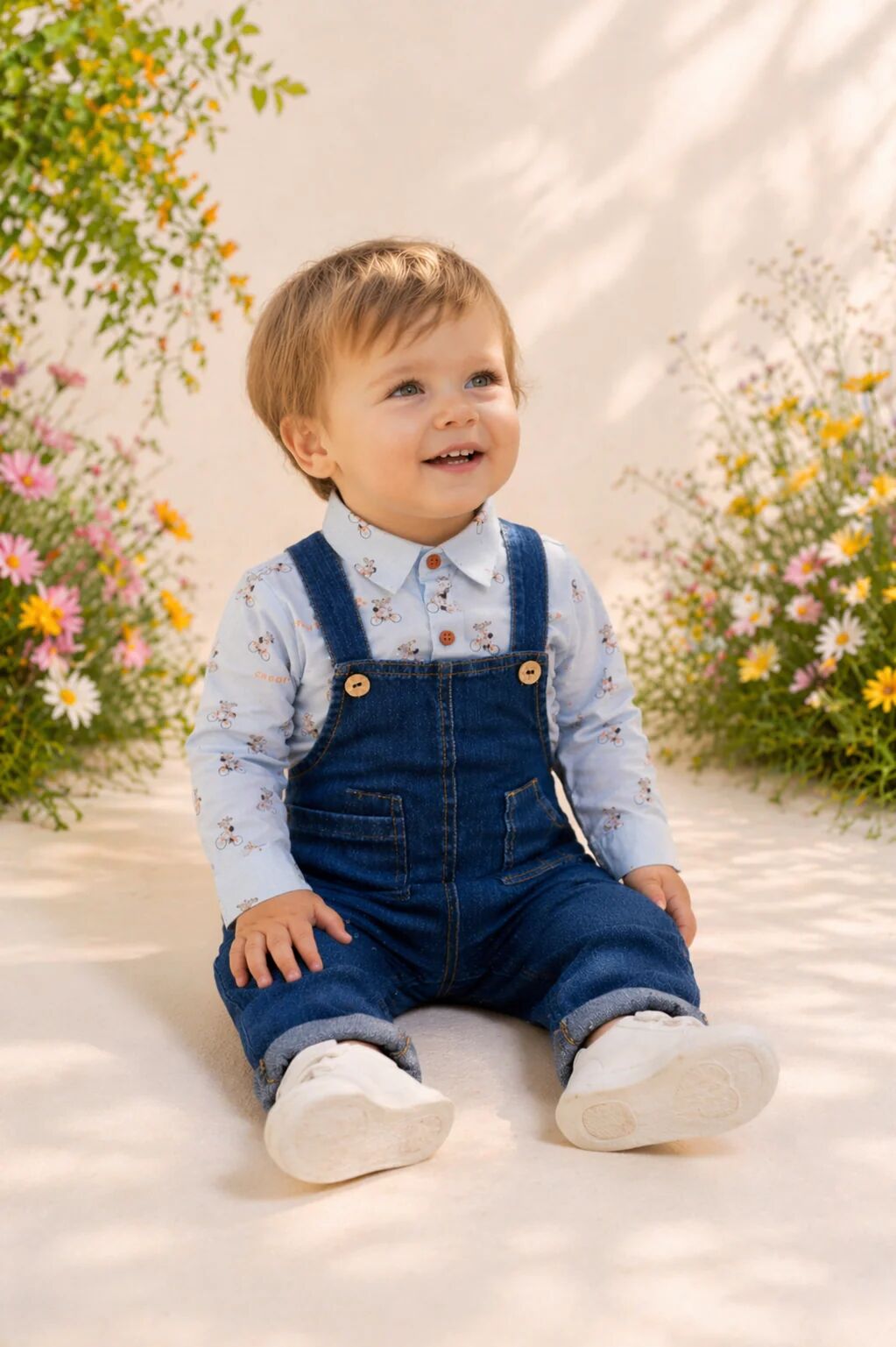 Salopette Bébé En Denim – Style Intemporel Et Robuste