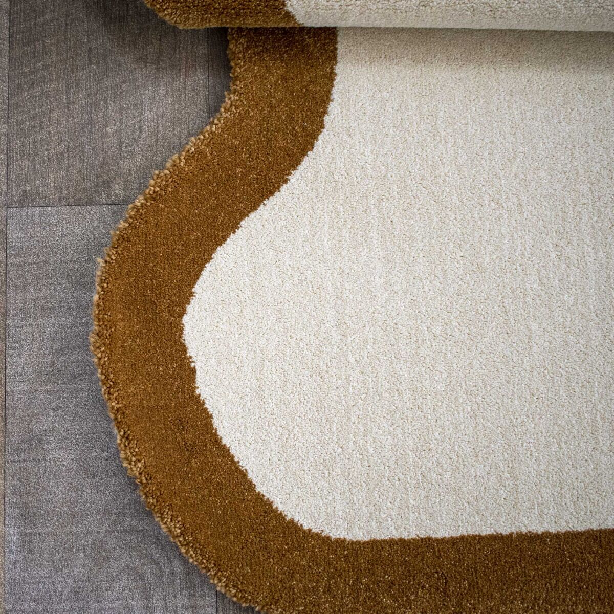 Tapis Forme Originale Duna Crème, Beige Doré thumbnail 2