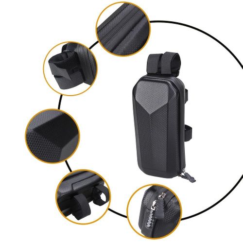Sac De Poignée De Scooter Électrique À Coque Rigide Eva Avec Sangle D'épaule Détachable - Noir