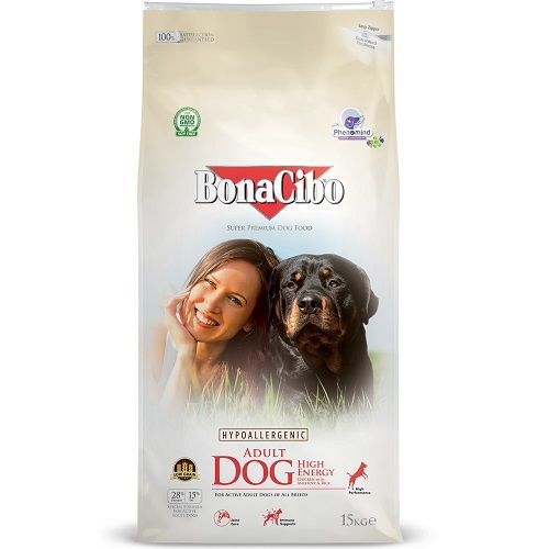 Bonacibo Formule High Energy Croquettes Low Grain Et Hypoallergéniques Pour Chiens Adultes (au Poulet)