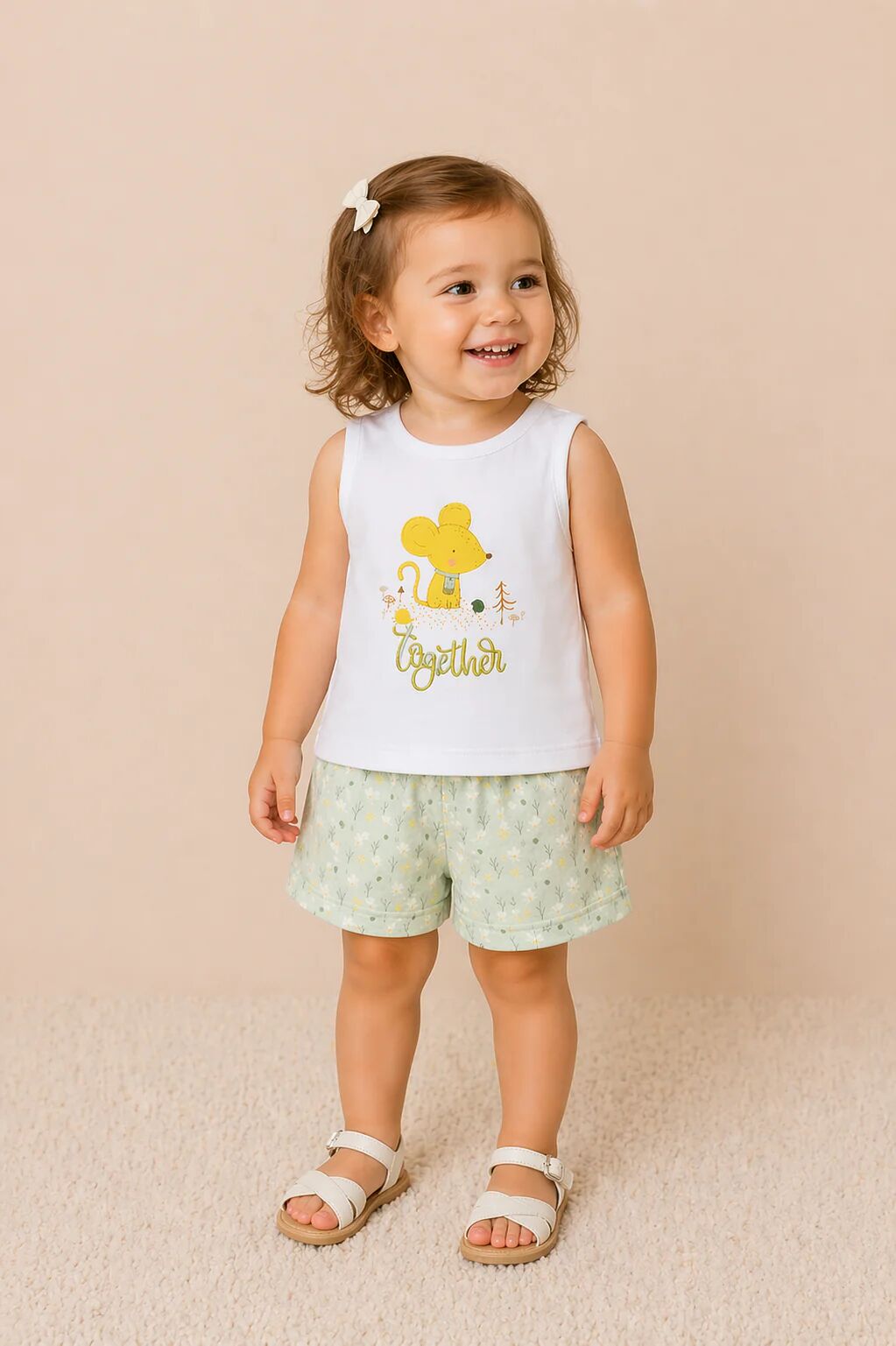 Ensemble Bébé Fille T-shirt Imprimé & Short