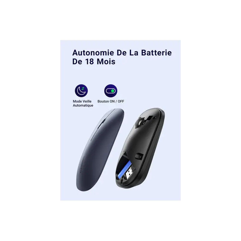 Ugreen Souris Sans Fil 2,4ghz/10m Noir (90372) thumbnail 3