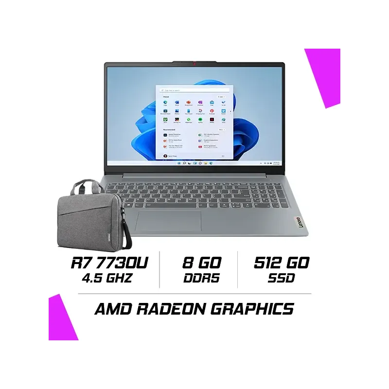 Lenovo Ideapad Slim 3 15abr8 Amd Ryzen 7 7730u/8gb Ddr5/512gb Ssd/15.6/windows 11 82xm00crfe thumbnail 3
