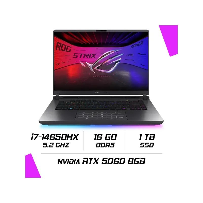 Asus Rog Strix G16 (2025) G615jmr-s5025w Intel I7-14650hx/16gb Ddr5/1tb Ssd/rtx 5060 8gb/16 240hz Wqxga/win11 thumbnail 4