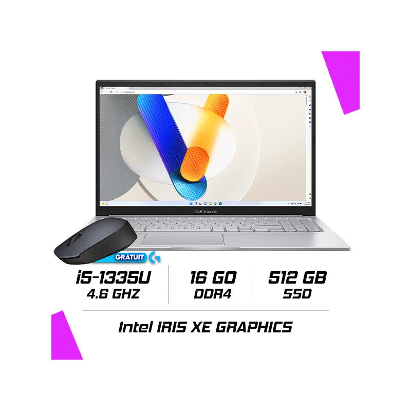Pc Portable Vivobook 15 X1504va – I5-1335u/16go/512go Ssd/15.6 Fhd/w11 thumbnail 4