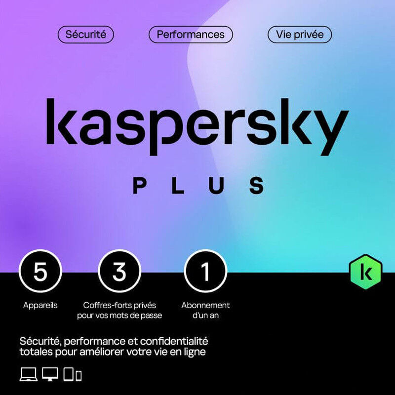Kaspersky Plus 5 Poste 1 An