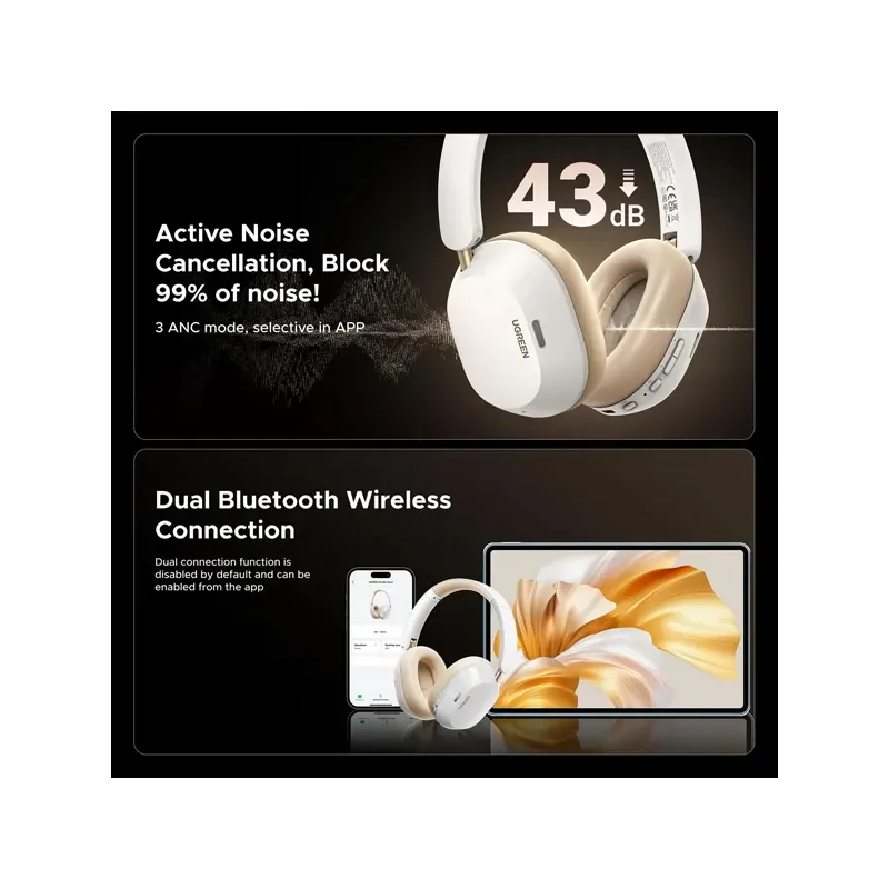 Ugreen Hitune Max 5c Hybrid Anc Blanc (35758) thumbnail 4