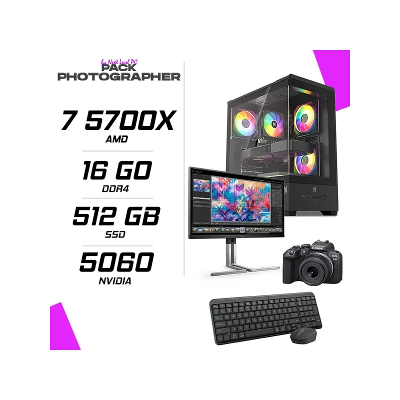 Pc Gamer Amd Ryzen 7 5700x Rtx 5060 8g + Aoc Q27u3cv 27 75hz 2.5k + Logitech Mk250 + Canon Eos R10+rf-s 18-45mm