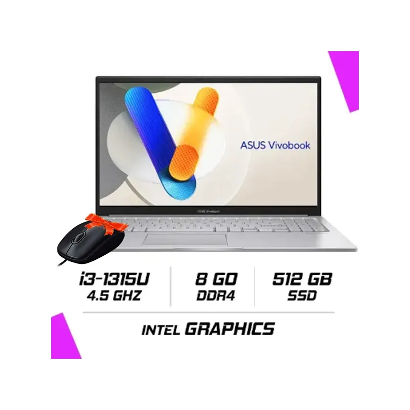 Asus Vivobook 15 X1504va-bq2895w Intel I3-1315u/8gb Ddr4/512gb Ssd/15.6/windows11 (90nb13y2-m00v10)
