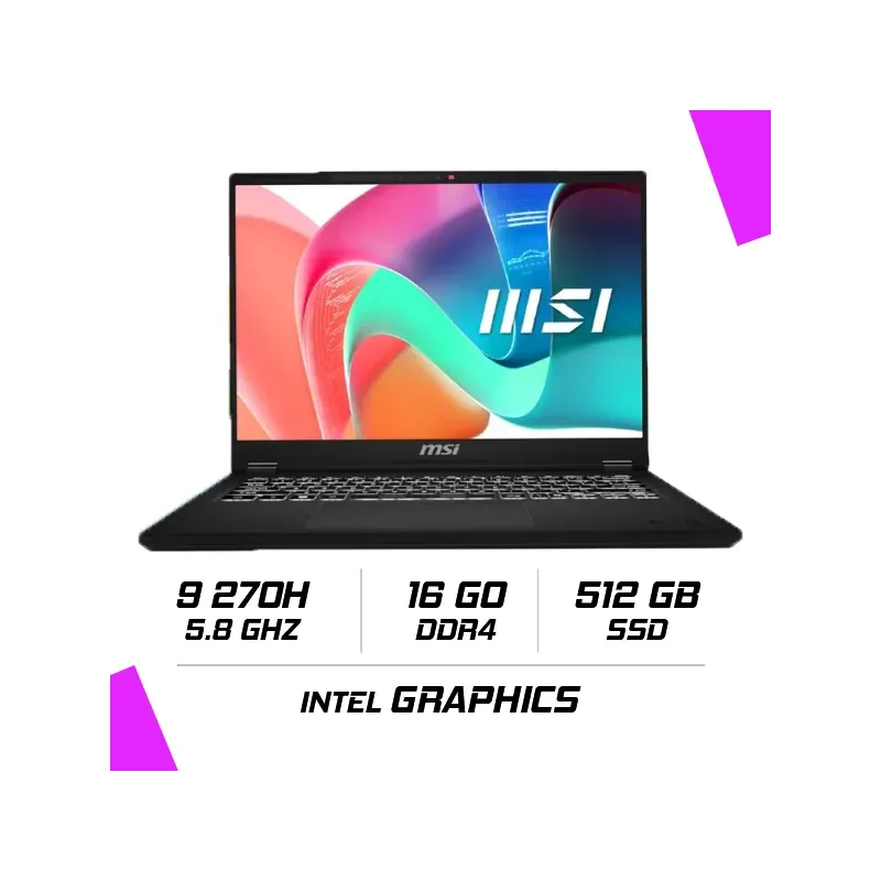 Msi Modern 14 D2rmg-441ma Intel Core 9 270h/16gb Ddr4/512gb Ssd/intel Graphics/14 Fhd/w11h