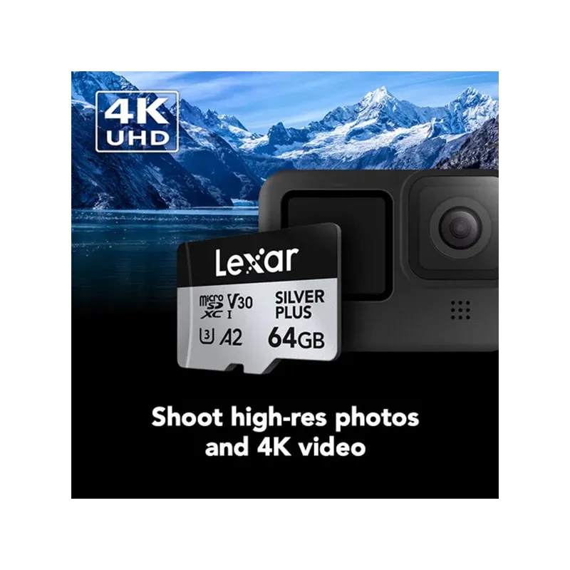 64gb Professional Silver Plus Uhs-i Microsdxc Avec Sd Adapter