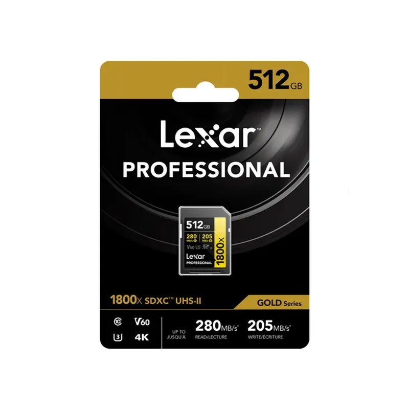 Lexar 512gb Professional 1800x Uhs-ii Sdxc Gold Series