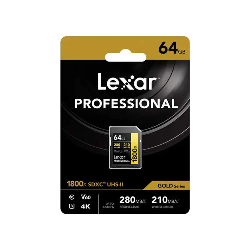 Lexar 64gb Professional 1800x Uhs-ii Sdxc Gold Series thumbnail 3