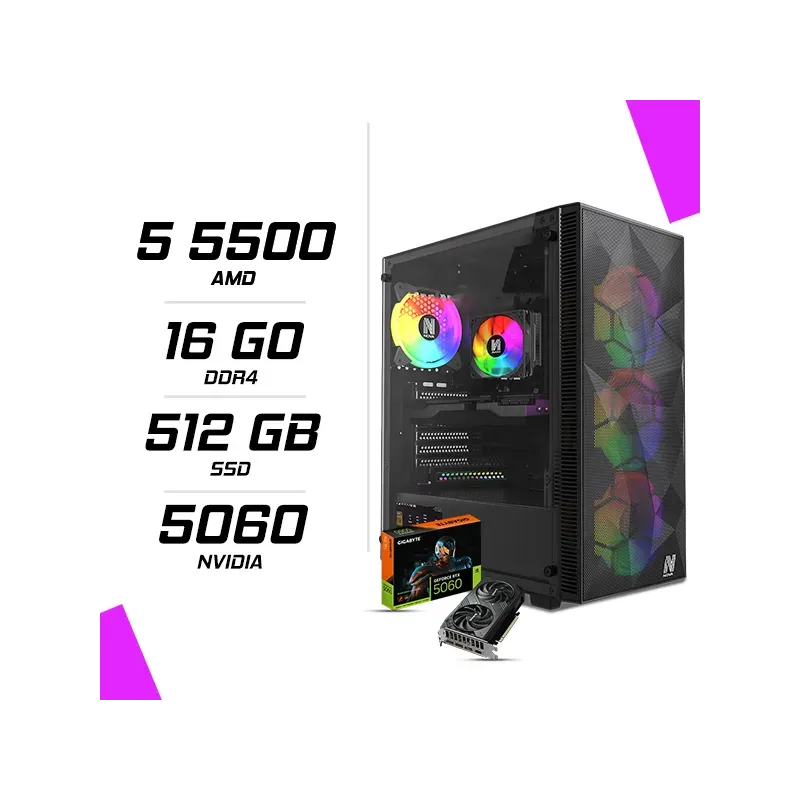 Pc Gamer Amd Ryzen 5 5500 Rtx 5060 8g