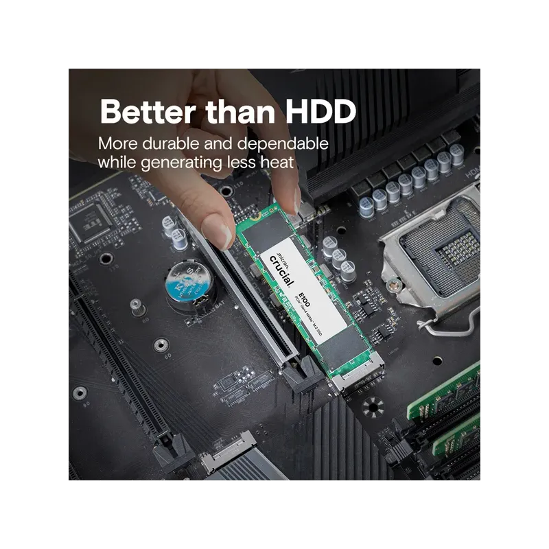 Crucial E100 480gb Ssd M.2 Pcie Nvme thumbnail 3