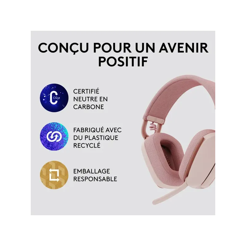 Casque Sans Fil Zone Vibe 100 Rose