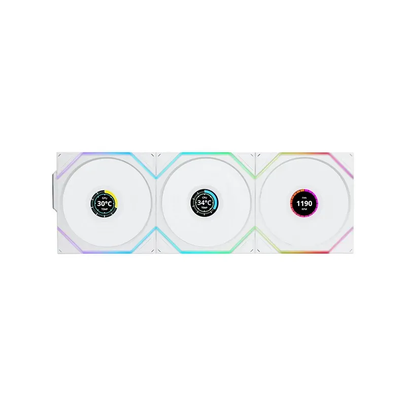 Lian Li Uni Fan Tl Wireless Lcd 120 Blanc - Pack De 3
