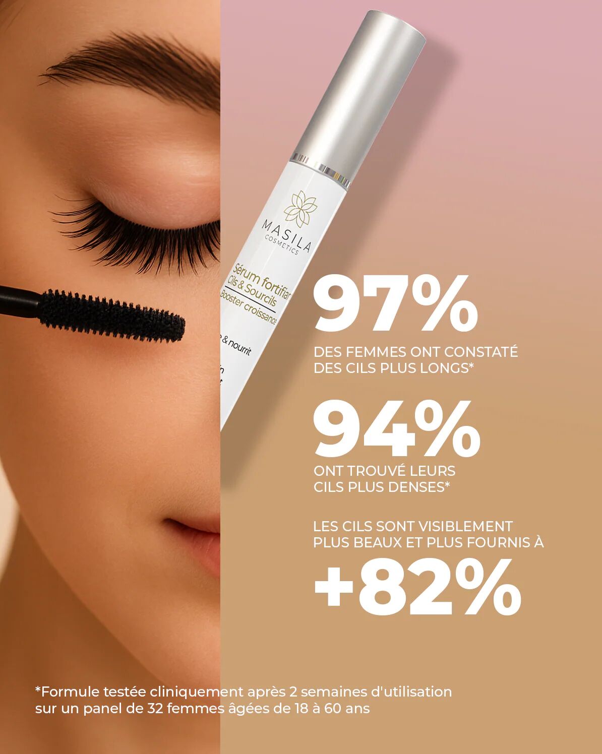 Booster Cils & Sourcils – Sérum Repousse & Densité Naturelle