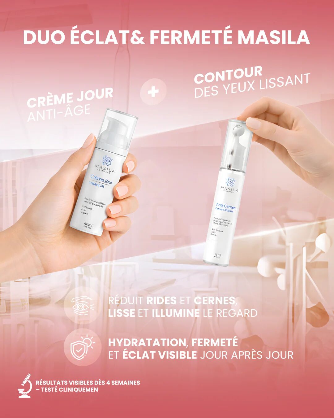 Coffret Anti Age Complet - Crème Jour & Contour Des Yeux & Écran