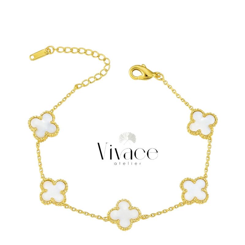 Gourmette Van Cleef Blanc