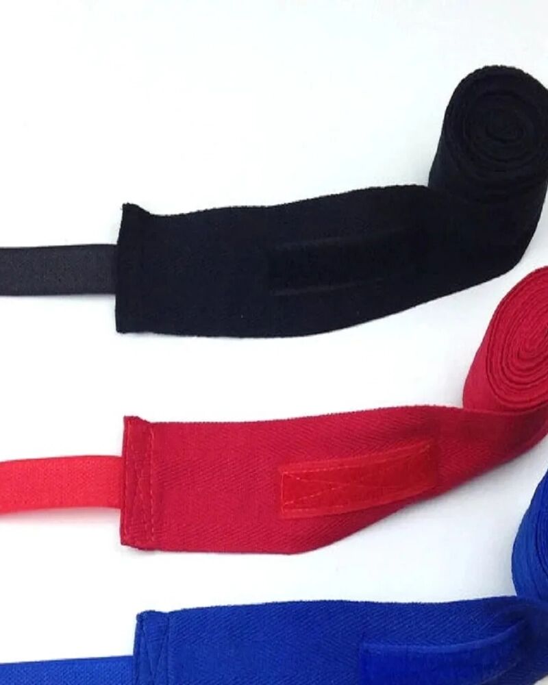 Bandage Protection Les Mains Pour Kickboxing, 2 Pcs Bandages De Boxe Noir thumbnail 3