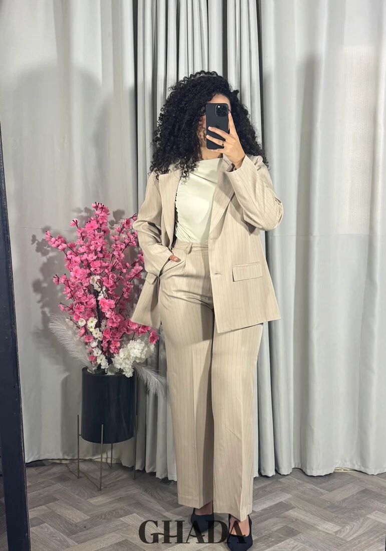 Ensemble Tailleur À Rayures